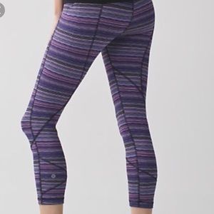 Lululemon Purple Striped Leggings Size 4